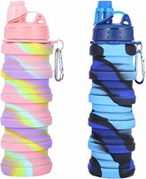 Silicon Folding Water bottle 500 ml BPA free for gym for Boys and girls